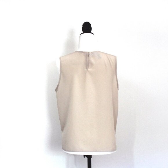 Simon Chang Champagne Top, Vintage Sleeveless Blouse, Made in Hong Kong - Picture 4 of 6